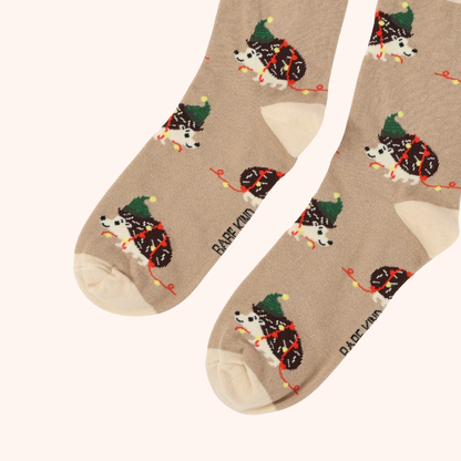 Christmas Hedgehog Socks | Festive Bamboo Socks UK