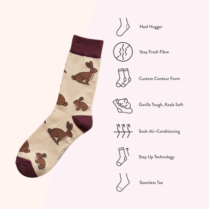 Hare Socks | Luxury Cream Bamboo Socks UK