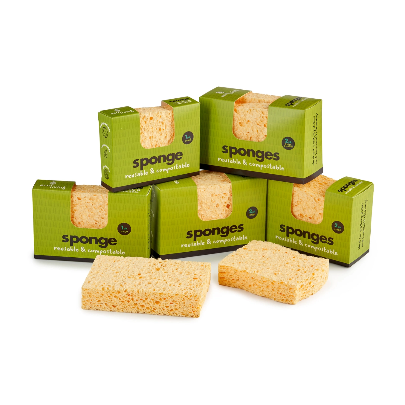 Compostable Kitchen Sponge | Made in the UK | ecoLiving