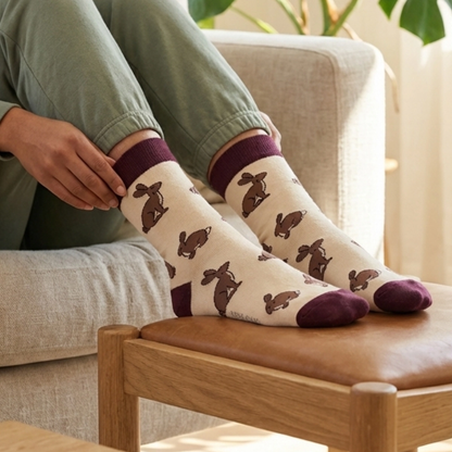Hare Socks | Luxury Cream Bamboo Socks UK