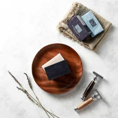 Charcoal & Black Pepper Shaving Soap Bar by Jungle Culture