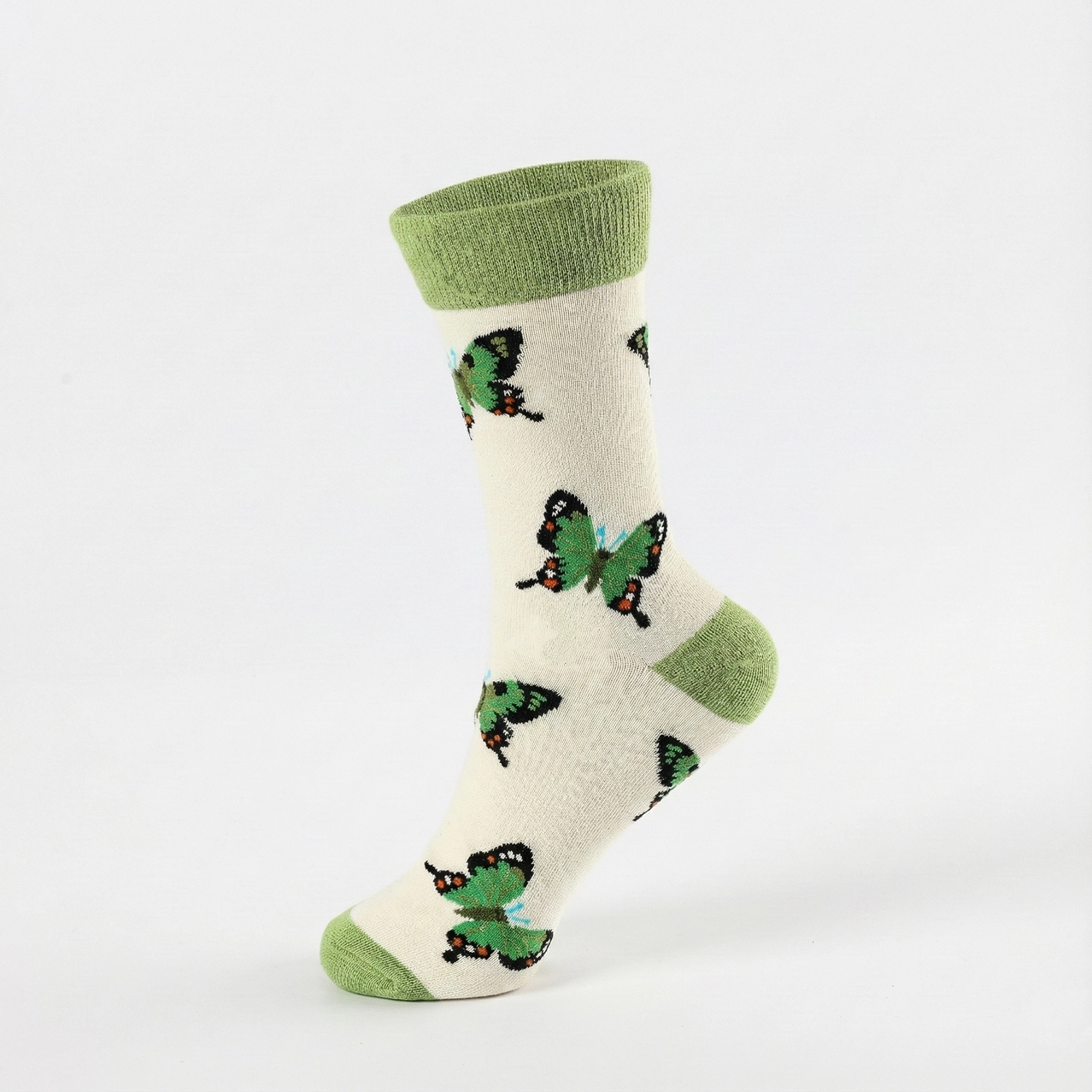 Butterfly Socks | Bamboo Socks | Green Socks