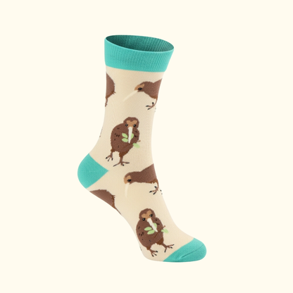 Kiwi Bamboo Socks | White New Zealand Bird Socks