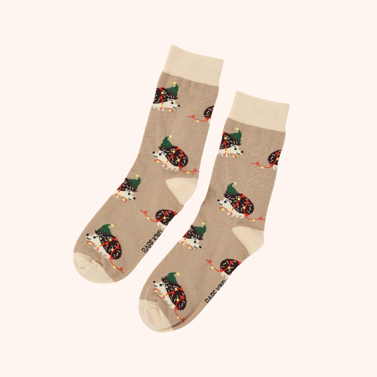 Christmas Hedgehog Socks | Festive Bamboo Socks UK