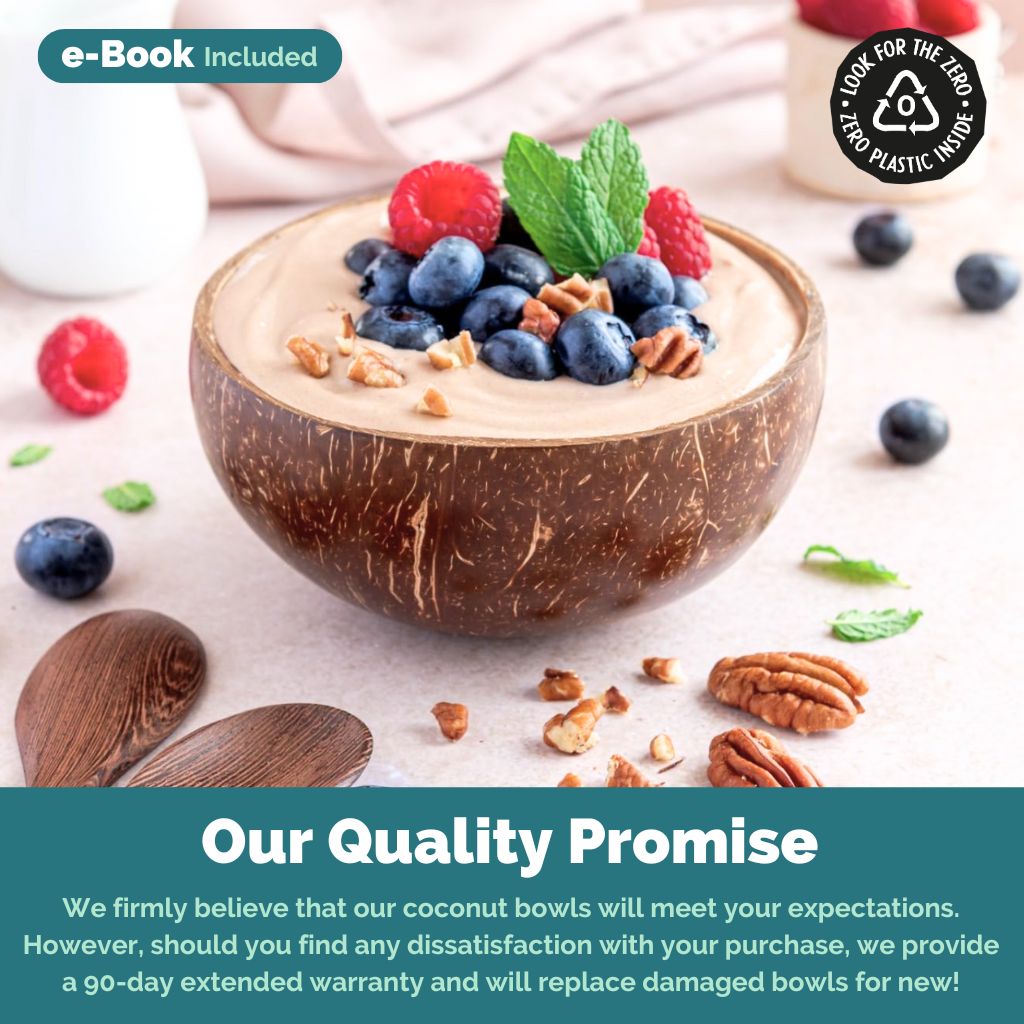 Coconut Bowls - Bowl & Spoon Combo (Classic Style)