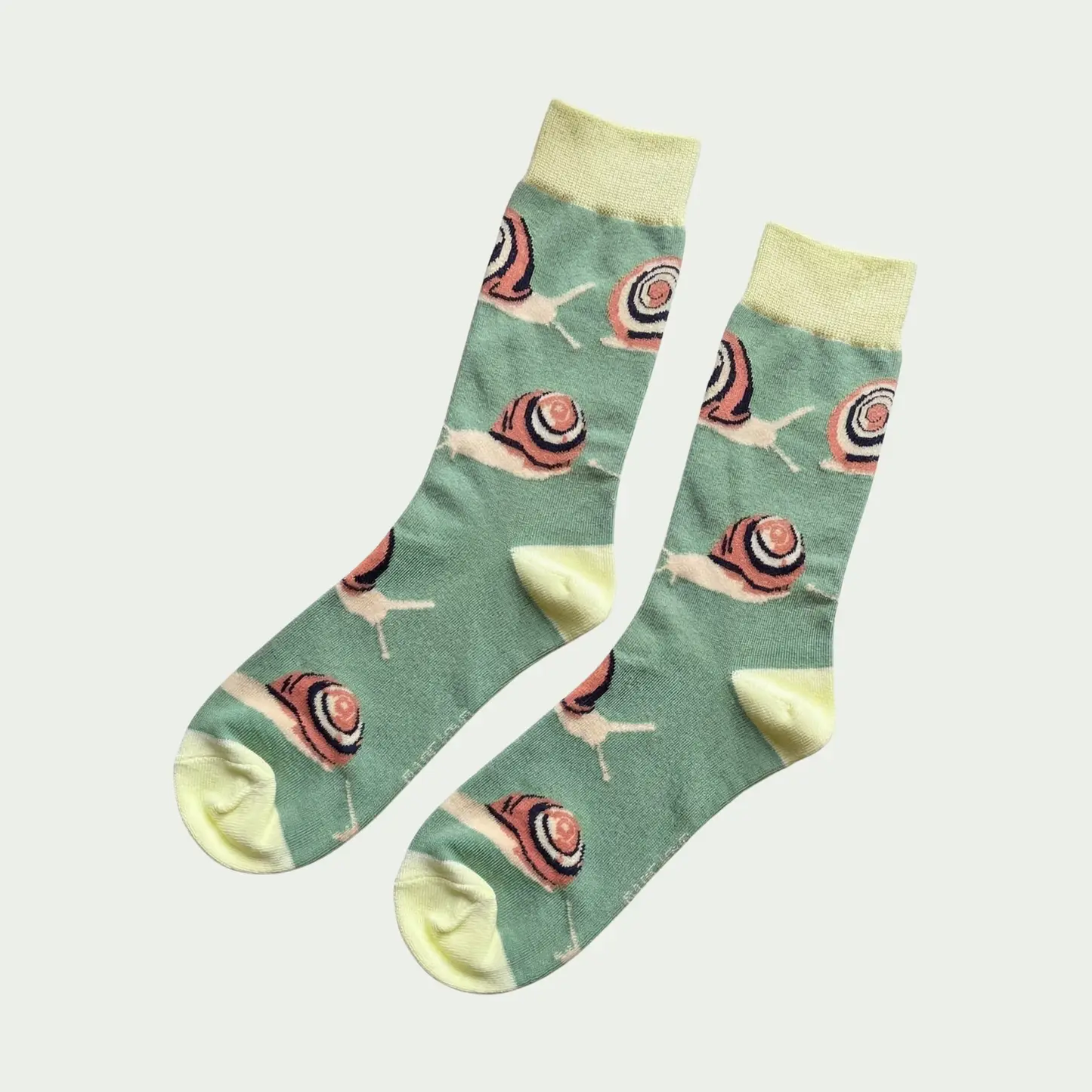 Snail Socks | Charming Green Bamboo Socks UK