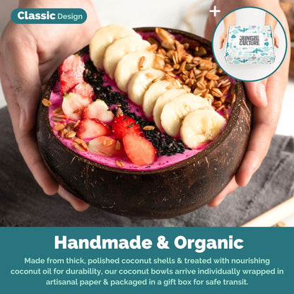 Coconut Bowls - Bowl & Spoon Combo (Classic Style)