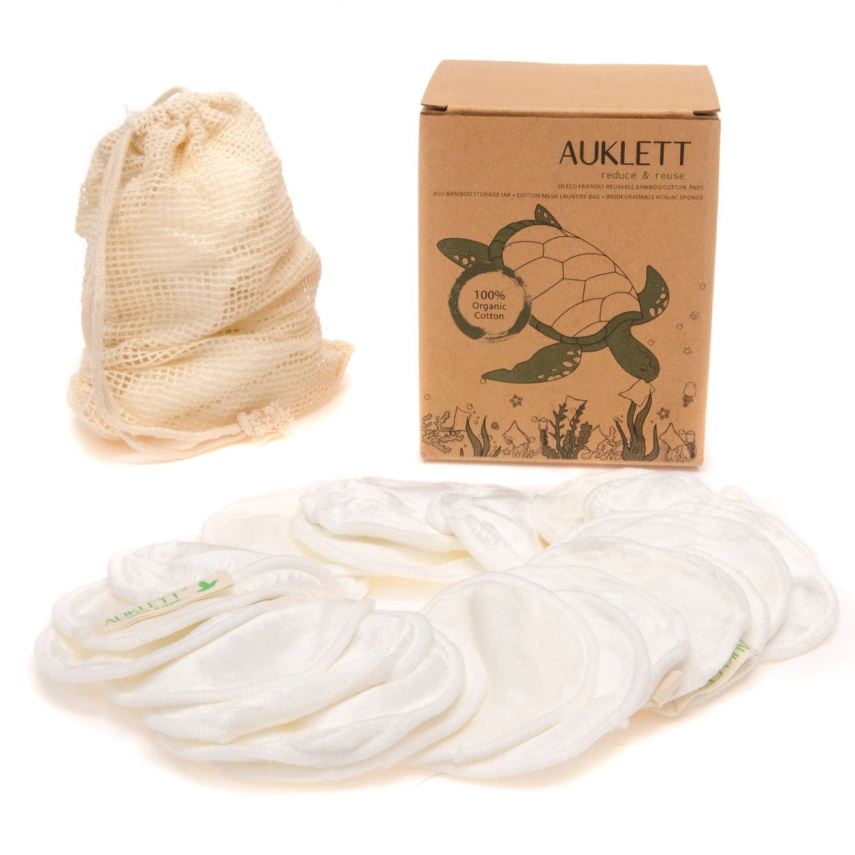 Reusable Bamboo Makeup Remover Pads White