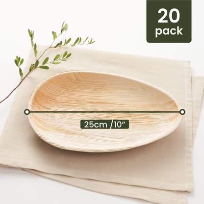 20 Recyclable Palm Leaf Plates