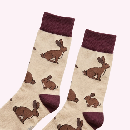 Hare Socks | Luxury Cream Bamboo Socks UK