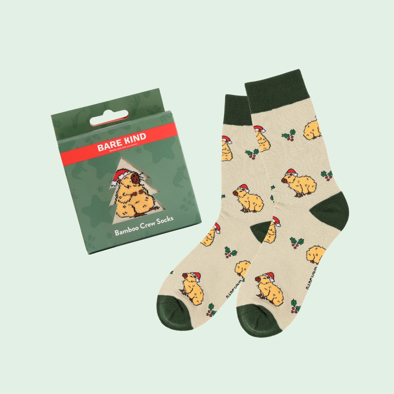 Capybara Christmas Bauble Socks | Festive Wildlife Gift