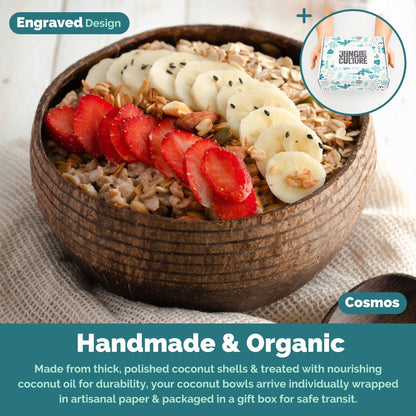 Coconut Bowls - Jumbo Bowl & Spoon Combo (Cosmos)