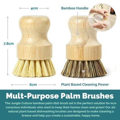Bamboo Dish Brushes | Set of 2