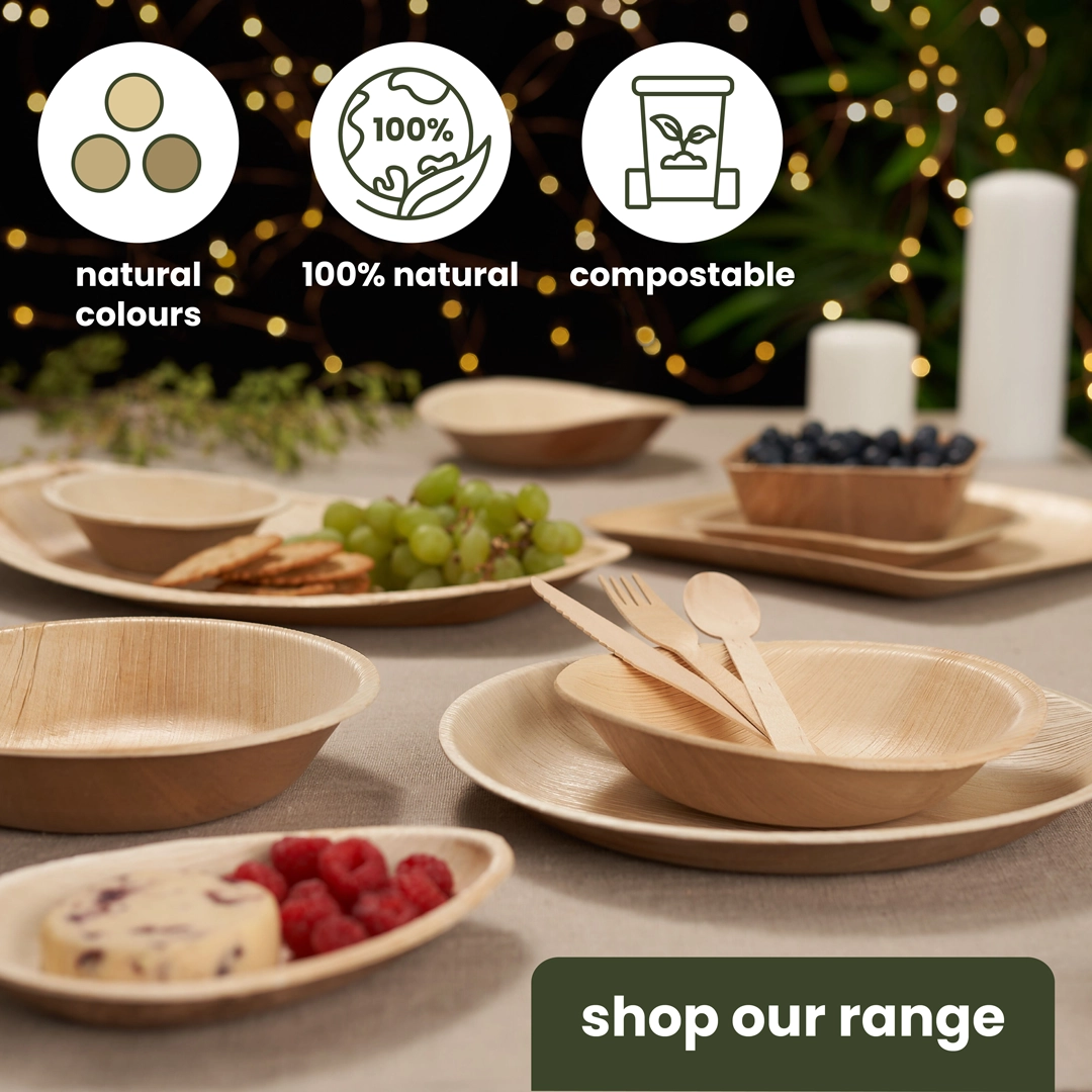 20 Recyclable Palm Leaf Plates