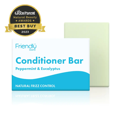 Peppermint and eucalyptus conditioner bar by Friendly Soap, handmade in the UK