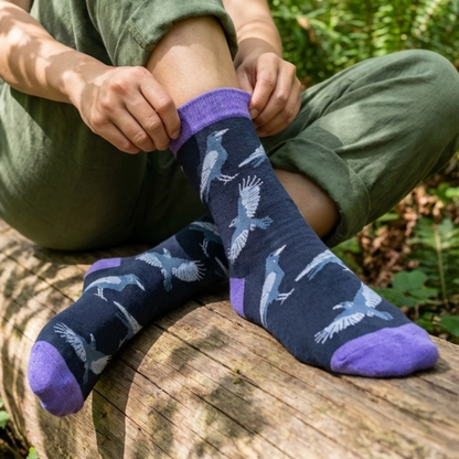 Raven Socks | Luxury Black Bamboo Socks UK