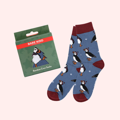 Puffin Christmas Bauble Socks | Festive Wildlife Gift